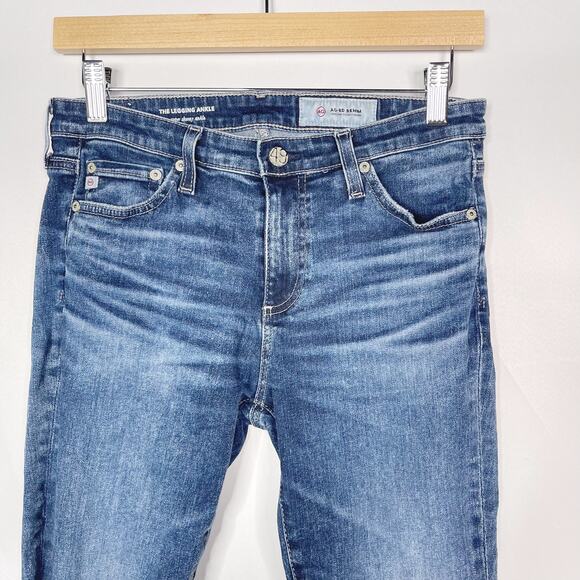 AG Womens 28 Legging Ankle Super Skinny Jeans Denim 10 Year Heirloom Distressed - Picture 3 of 11